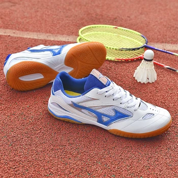 Новые дышащие кроссовки для бадминтона, теннисные туфли больших размеров 36-45, легкие кроссовки для бадминтона, мужские и женские кроссовки для настольного тенниса