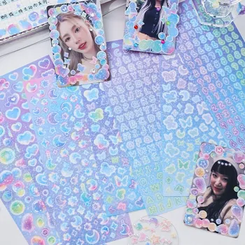 30шт Кавайных блестящих цветных милых наклеек с пузырьками для фотографий-открыток 