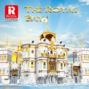 Reobrix 66013 The Royal Bay Пиратский Порт Аристократический Замок Комплект 4168 шт. Строительные Блоки Royal Bay Кирпичи Игрушки Подарок Для Мальчиков