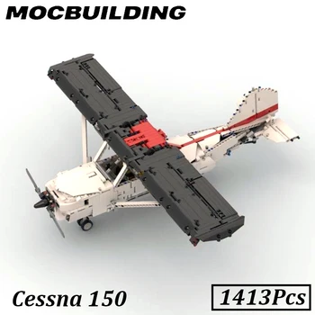 1413шт Технический самолет Cessna 150 Модель самолета MOC Строительные блоки Кирпич Самолет Образовательные игрушки Подарок для детей