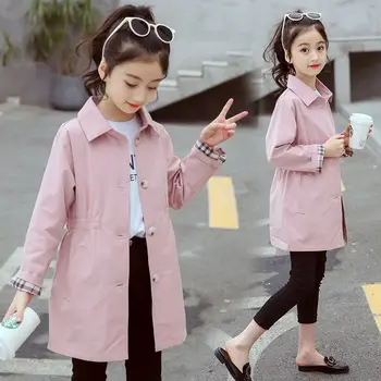 Куртки для девочек, ветрозащитная верхняя одежда, хлопок 2023, весенне-осеннее пончо принцессы, ветрозащитная детская одежда для малышей