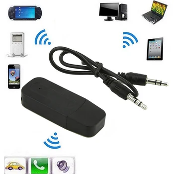 Беспроводной Bluetooth-совместимый Музыкальный аудиоприемник 5.0, потоковая передача 3,5 мм, авто A2DP, Разъем адаптера AUX для наушников, Микрофон, Громкая связь