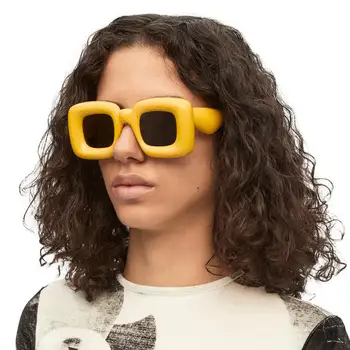 2023 новый тренд Европы и Соединенных Штатов трансграничная мода женские вечерние надувные солнцезащитные очки с квадратными глазами трендовые солнцезащитные очки
