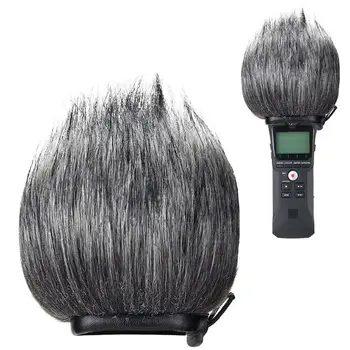 Профессиональный микрофон, пушистый меховой чехол, наружное ветровое стекло, уменьшающий шум ветра для Zoom H1