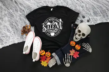 Рубашка Местного Союза ведьм Салема, рубашка на Хэллоуин, Футболка с ведьмой, подарок на Хэллоуин