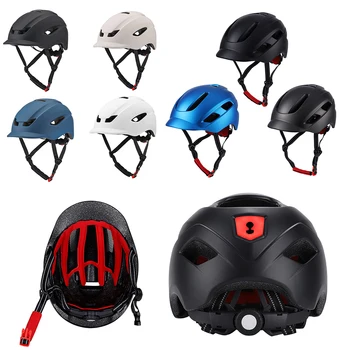 Шлемы для верховой езды, дышащий защитный шлем с задним фонарем, перезаряжаемый через USB, ударопрочный для велосипеда, электрического скутера