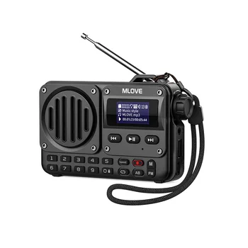 MLOVE BV800 Суперпортативный Bluetooth-динамик с FM-радио, ЖК-дисплеем, Антенной, Входом AUX, USB-диском, TF-картой, MP3-плеером