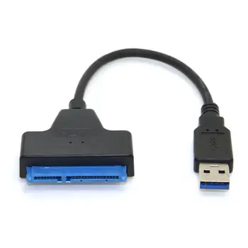 USB 3,0 к SATA 7 15 22Pin Адаптер конвертер Кабель Serial ATA sataIII к USB3.0 Для портативных ПК 2,5 
