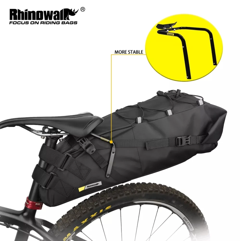 Водонепроницаемая велосипедная седельная сумка Rhinowalk или кронштейн стабилизатора большой емкости 10-13 л Задняя Велосипедная сумка для велоспорта MTB Багажник
