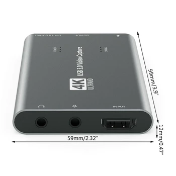 83XC HDMI-совместимая карта захвата USB 3.0 4K Audio Video Capture Card Game Recorder для устройства прямой трансляции