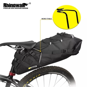 Водонепроницаемая велосипедная седельная сумка Rhinowalk или кронштейн стабилизатора большой емкости 10-13 л Задняя Велосипедная сумка для велоспорта MTB Багажник