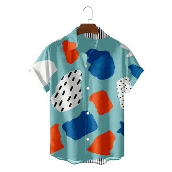 Унисекс 2022 Летняя Гавайская Рубашка Мужская Рубашка С 3D Животным Принтом Мужская И Женская Винтажная Одежда С Коротким Рукавом Свободная Дышащая