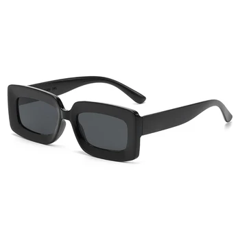 Винтажные прямоугольные солнцезащитные очки, Женский бренд, Ретро Солнцезащитные очки в квадратной оправе, женские очки для путешествий в стиле хип-хоп, UV400 Оттенков