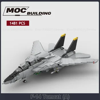 Moc Строительные Блоки F-14 Tomcat (A) Креативные Технологические Кирпичи DIY Сборка Модели Транспортные Игрушки Дисплей Коллекция Подарков