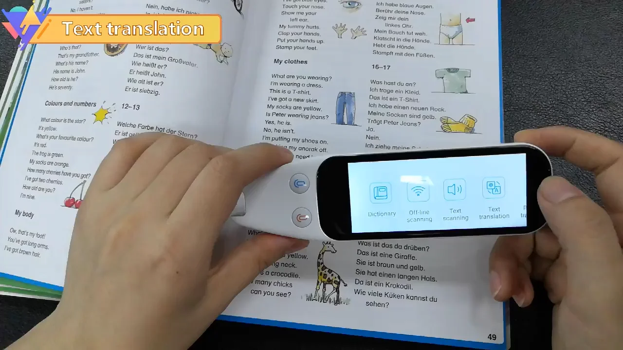 Scan Talker 3,46-дюймовый Android Smart Оптовый переводчик с сенсорным экраном с поддержкой Ble/Wi-Fi Поддерживает 112 языков