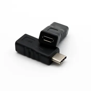 20x Штекерный разъем Micro USB для подключения к USB 3.1 Type C Адаптер для зарядки данных Штекерный адаптер Micro USB для подключения к Type C Черный