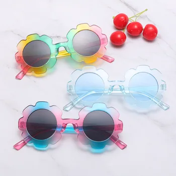 Детские солнцезащитные очки Для мальчиков и девочек Fashion Fun Can Flip Shading Солнцезащитные очки Фото Супер Милая круглая оправа для очков
