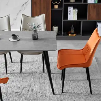 Обеденный стул со спинкой Nordic home, стул для макияжа, табурет для ногтей, стол для маджонга и стул для переговоров в отеле, кожаное кресло