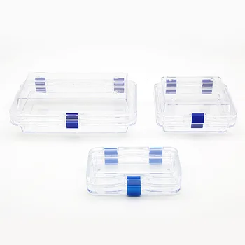 1 шт. Упаковка Маленькая коробка для зубных коронок с прозрачной гибкой пленкой внутри Для хранения зубных протезов Пластиковый материал для инструментов для зубов