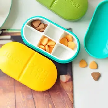 6 Отделений Портативный футляр для медицинских таблеток В форме таблетки Коробка для таблеток Органайзер Контейнер Дозатор для таблеток Разветвитель
