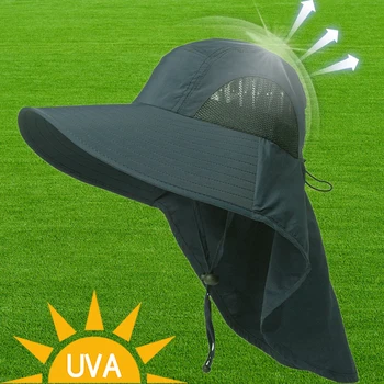 Большие летние солнцезащитные шляпы для мужчин и женщин с защитой от ультрафиолета на открытом воздухе, дышащий зонт, Рыбацкая шляпа, Походная Походная пляжная панама