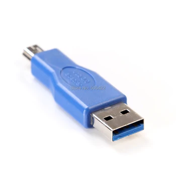 USB 3.0 Type A Male to Mini 10-контактный разъем Super Speed Adapter Converter синего цвета