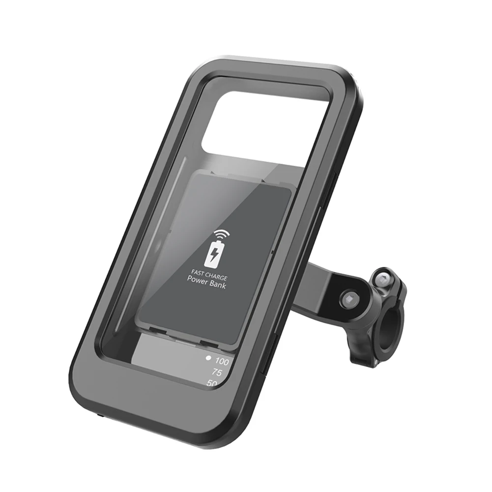 Водонепроницаемое крепление на руль USB Зарядка 15 Вт Беспроводное зарядное устройство Держатель мобильного телефона Подставка Универсальный сенсорный экран для мотоцикла