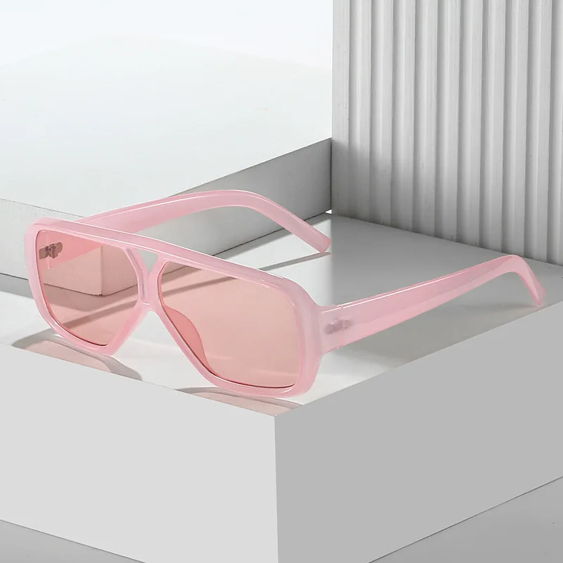 Новые двойные мосты, квадратные женские солнцезащитные очки ярких цветов, оттенки UV400, модные градиентные зеркальные Мужские солнцезащитные очки