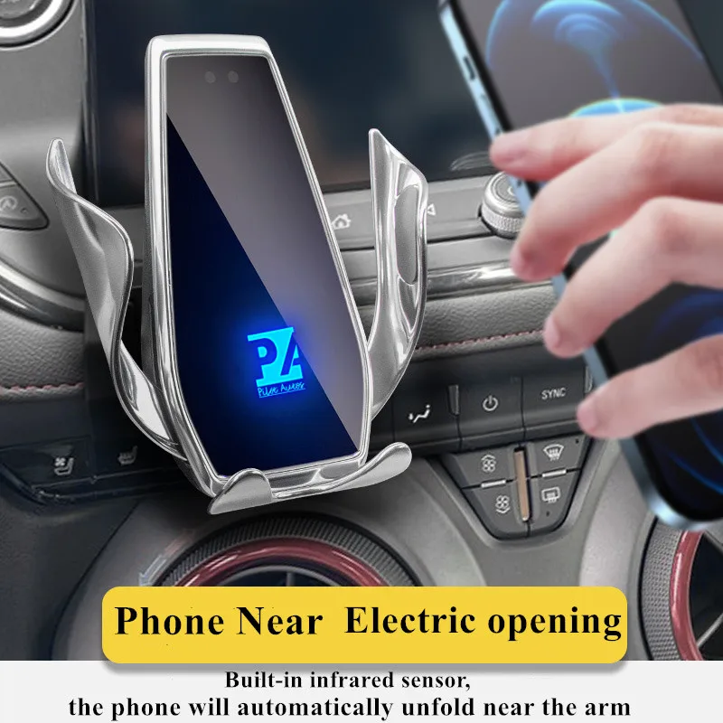 Для 2020-2021 Chevrolet Blazer Автомобильный держатель телефона, Беспроводная зарядка, 15 Вт, Крепление для мобильных телефонов, Навигационный кронштейн, поддержка GPS 360