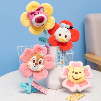 Подвеска в виде клубничного мишки из натуральной цветочной серии, плюшевая игрушка-кукла с мишкой Винни, подарок для девочки, подарок на День Святого Валентина