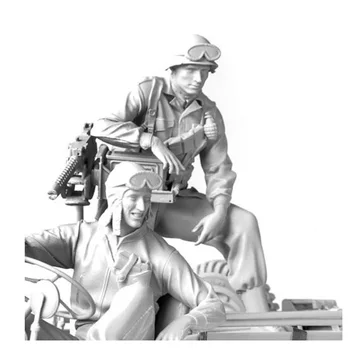 Фигурка из смолы 1/16 современный экипаж включает в себя модель из 2 человек (БЕЗ АВТОМОБИЛЯ) В разобранном виде, Неокрашенный набор для сборки фигурки