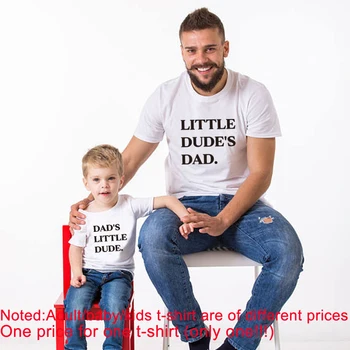Dad's Little Dudes / Одинаковая одежда для семьи с модным принтом, футболка, детское боди, детская футболка, семейная одежда для отца и сына в семейном стиле