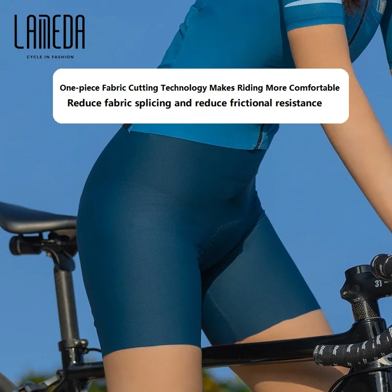 Женские велосипедные нагрудники Lameda, бесшовные дышащие велосипедные нагрудники с удобной прокладкой, высококачественные женские велосипедные шорты