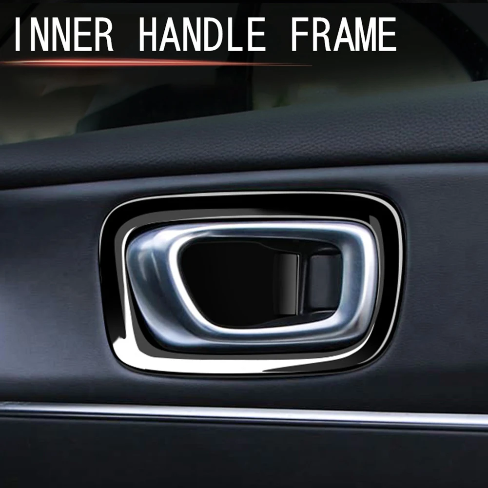 4шт Глянцевая Черная Внутренняя Дверная Ручка Накладка Панели Чаши для Honda HRV XRV XR-V HR-V 2022 2023 Внутренние Молдинги