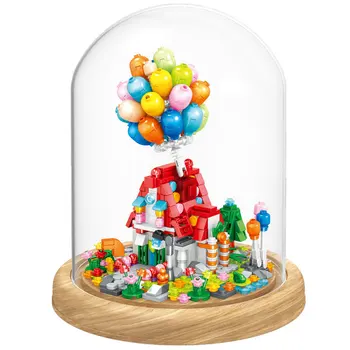 Новый креативный мини-дом из воздушных шаров MOC, модель строительного блока, мелкие частицы для сборки детских кирпичей, Игрушки-подарки на день рождения, сделай сам