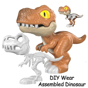 Сборка Новой игрушки в подарок Маленьким детям, головоломка, 3D сборка, популярный динозавр для ношения, игрушки, наука, сделай САМ, детский ручной динозавр