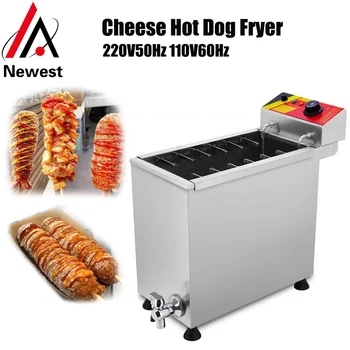 Крупнотоннажная машина для приготовления картофеля с завихрением из нержавеющей стали, оборудование для жарки сосисок, печь для жарки хот-догов