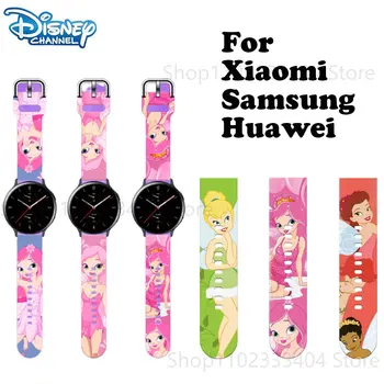 Силиконовый Ремешок С Принтом Disney Silvermist Tinker Bell Для Xiaomi color OPPO Jiaming Huami Samsung Huawei GT Watch Band 20ММ 22ММ