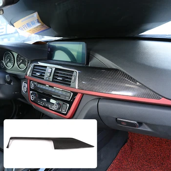 Декоративная панель центральной консоли для BMW 3 4 серии GT F30 M3 M4 2013-2019 Автомобильные аксессуары LHD из настоящего углеродного волокна