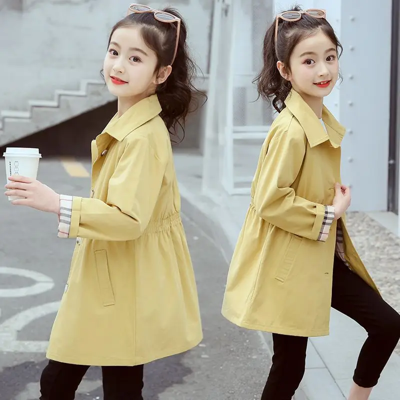 Куртки для девочек, ветрозащитная верхняя одежда, хлопок 2023, весенне-осеннее пончо принцессы, ветрозащитная детская одежда для малышей