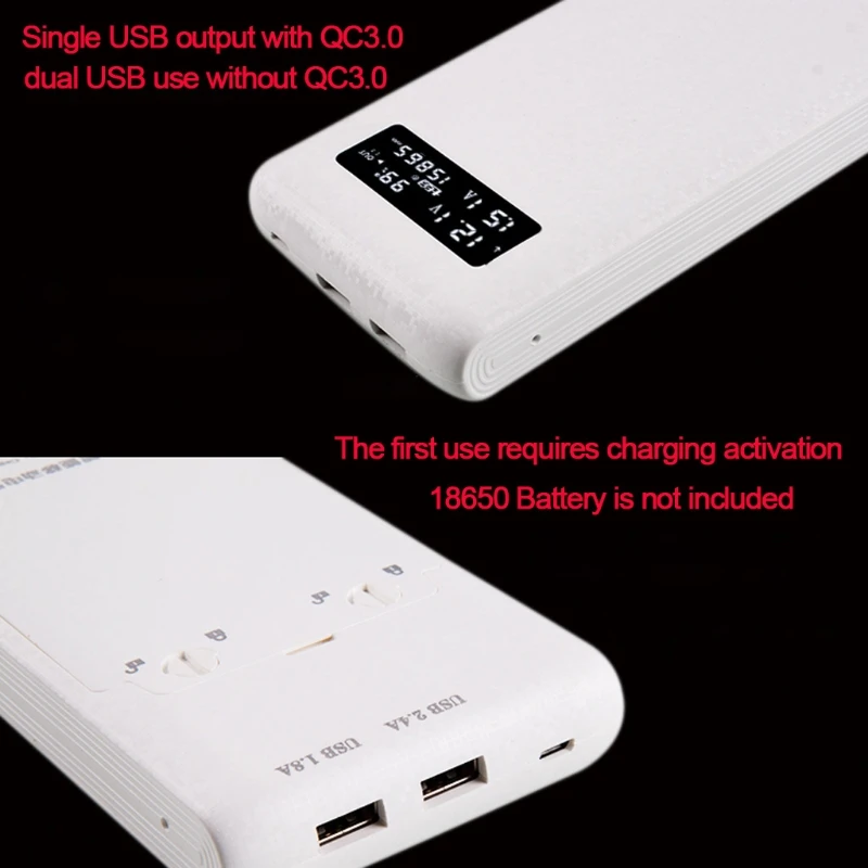 (Без Батареи) Двойной USB QC3.0 Выход 6x18650 Аккумуляторов DIY Power Bank Box Держатель Чехол Быстрое Зарядное Устройство Для Мобильного Телефона Tablet PC 20CB