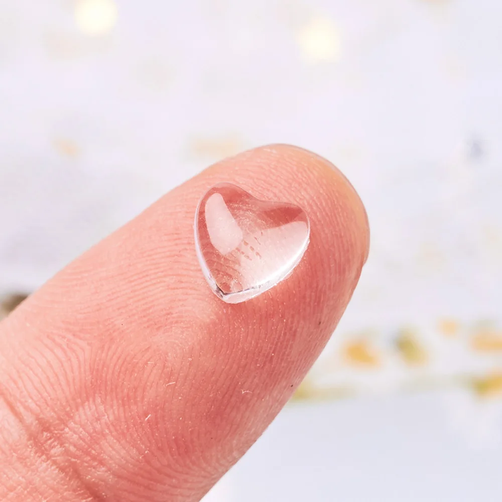 100шт 3D прозрачных подвесок в виде сердца любви для украшения ногтей, подвески из прозрачной смолы, украшения со стразами для маникюра