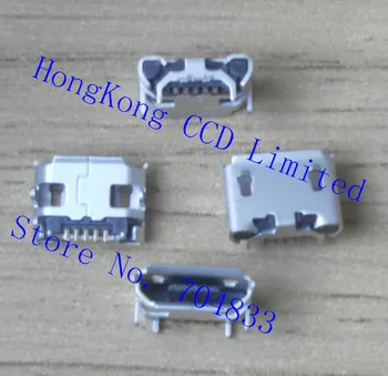 500 шт./лот Micro USB 5P 5-контактный разъем Micro USB 5 контактов Micro USB