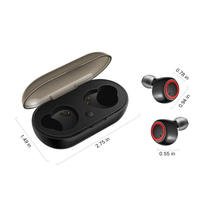 Новые наушники Y50 mini Bluetooth Tws In Ear Bluetooth 5.0 Для занятий спортом для бега, стереокнопки с микрофоном, беспроводные наушники