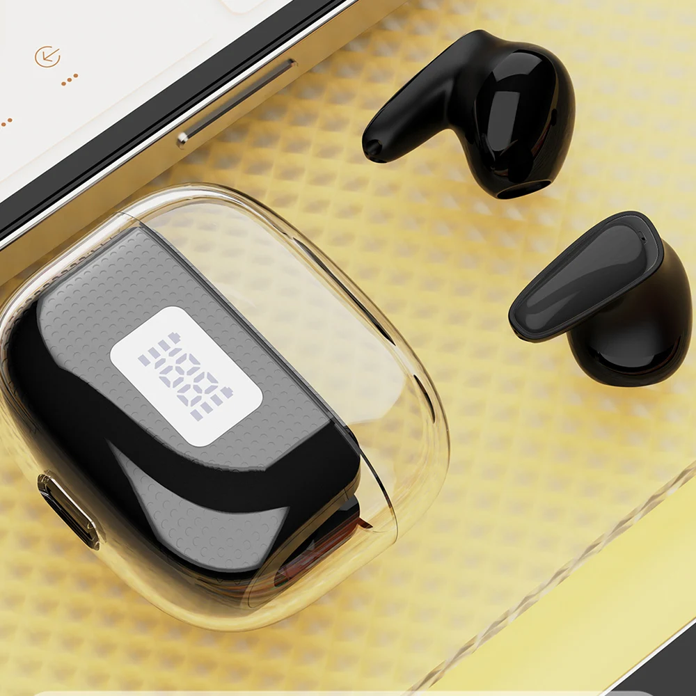 Беспроводные наушники HiFi Bluetooth Наушники F10 Шумоподавление TWS Мини-наушники для спортивных игр Прозрачные