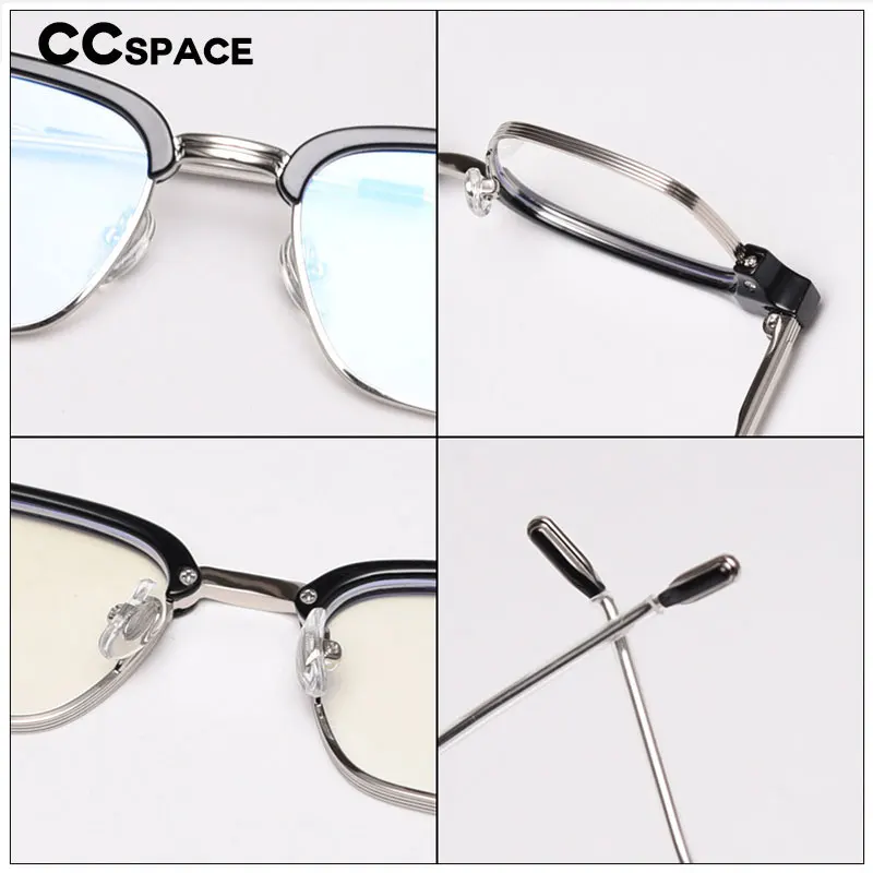 49056 Полукадровые Пластиковые Титановые Оправы для очков Квадратные Мужские Женские Оптические Модные Компьютерные очки
