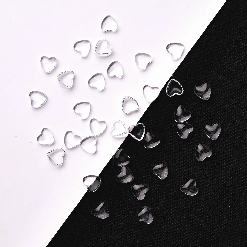 100шт 3D прозрачных подвесок в виде сердца любви для украшения ногтей, подвески из прозрачной смолы, украшения со стразами для маникюра