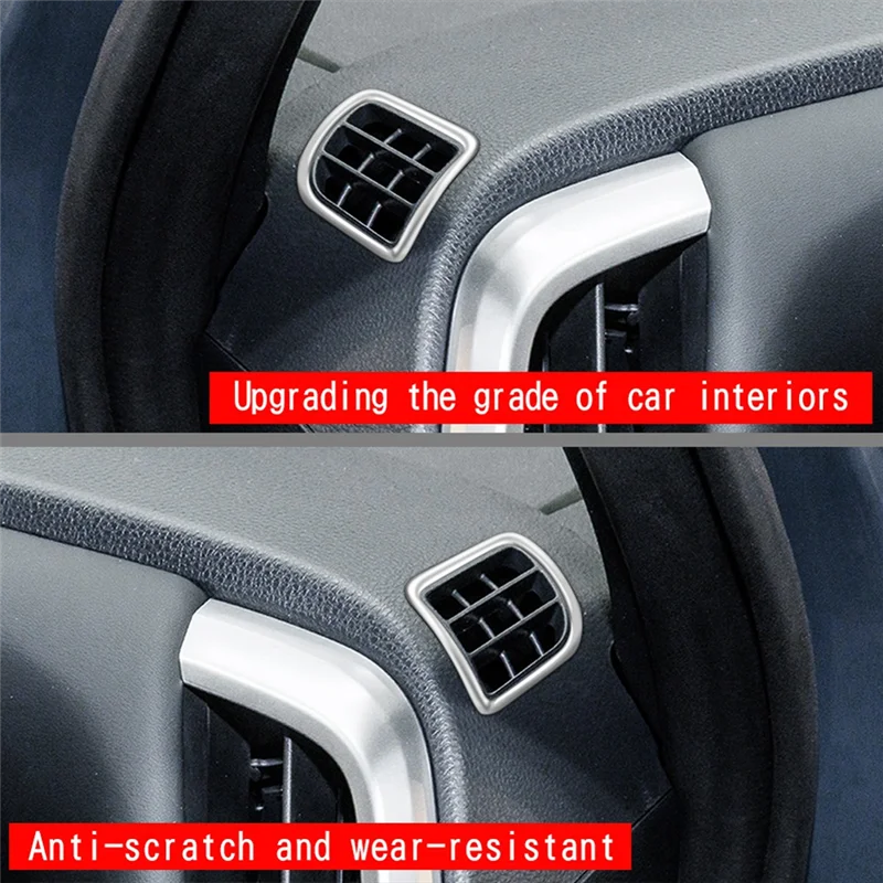 1 пара Наклейка на вентиляционное отверстие для кондиционера на приборной панели Toyota Noah Voxy 90 Series 2022, Рамка для вентиляционной отделки, Матовое серебро RHD