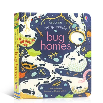 Загляни в дома с насекомыми, английские обучающие 3D-книги с картинками, детские научно-популярные книги о насекомых