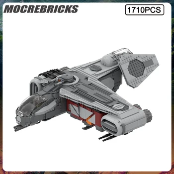 Новые идеи Серия Space Wars Межзвездный пилотируемый космический корабль MOC Сборка строительных блоков, модели детских игрушек, Рождественские подарки
